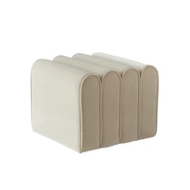 Imagem de Armários para sapatos com prateleiras para sapatos Banco de sapatos para porta casa, moderno, sala verificação, banco quadrado, cabeceira, loja roupas, sofá, entrada(Beige)