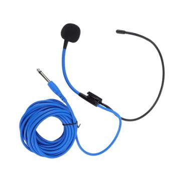 Imagem de aqxreight Microfone de Fone de Ouvido de 6,35 Mm Com Fio Ajustável para Amplificador de Voz Professores Falantes ABS Preto