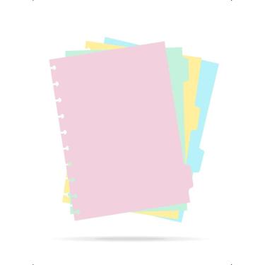 Imagem de Kit 4 Divisórias Caderno De Disco B5 Escolar Universitário