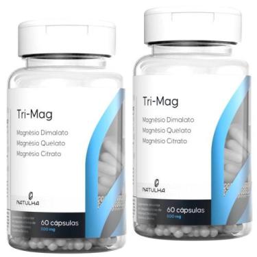 Imagem de KIT 2X TRI-MAG ( Magnésio Dimalato, Quelato e Citrato) 60 cápsulas - N