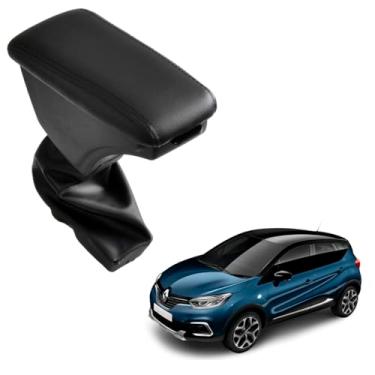 Imagem de Apoio Encosto Descanso de Braço Com Porta Objetos Para Captur 2017 a 2023 (Preto - Costura Preta)