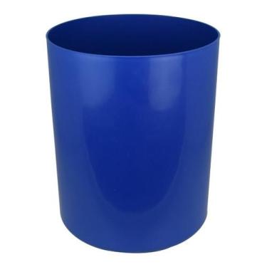 Imagem de Cesto Lixeira 30x70 Plastica 50 Litros Sem Tampa Azul - jsn