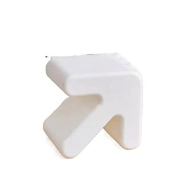 Imagem de Pequena mesa lateral moderna, mesa de fim, mesa de centro, mesa de cabeceira e banco para sala de estar, escritório, quarto, banheiro, showroom, porta-revistas moderno, simples (branco)