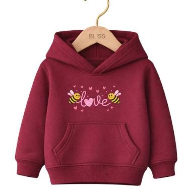 Imagem de Moletom Canguru Infantil Estampa Abelhinha Love 1022 Volta as Aulas Co