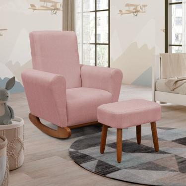 Imagem de Poltrona Amamentação Balanço Livía com Puff