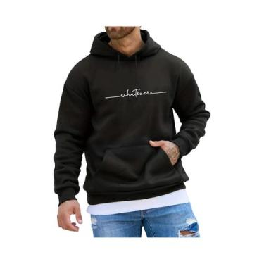 Imagem de Moletom Feminino Casual De Outono Inverno Com Estampa De Letras, Manga