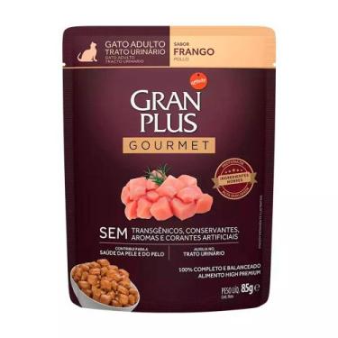 Imagem de Ração Úmida Gran Plus Sachê Gatos Gourmet Trato Urinário Frango - 85g 