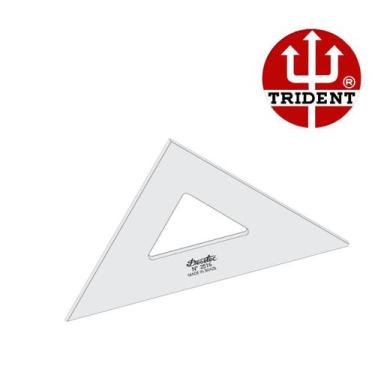 Imagem de Esquadro de Acrílico Trident 16cm - sem Escala - Ref.2516