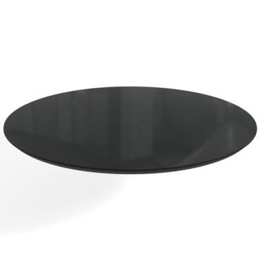 Imagem de Tampo Redondo Mesa de Jantar com Vidro 105cm Preto - Kappesberg