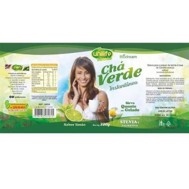Imagem de Chá verde Sóluvel 220g sabor Limão Unilife