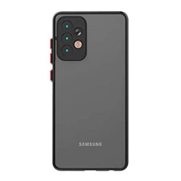 Imagem de Capa Capinha Case Premium Preta Translúcida com Proteção de Câmera para Samsung Galaxy A52s 5G 128gb - (C7ARMOR)