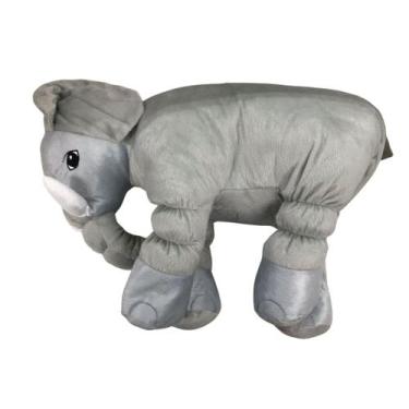 Imagem de Almofada Travesseiro Elefante Bebê Dormir Pelúcia Cinza 60cm - Rg Toys