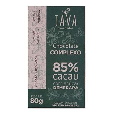 Imagem de Chocolate com açúcar demerara 85% cacau J.A.V.A. 80g