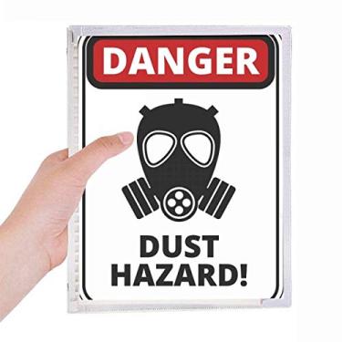 Imagem de Símbolo de perigo de poeira, placas de aviso de perigo, caderno, folhas soltas, diário recarregável, papelaria