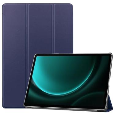 Imagem de Capa protetora para tablet Compatível com Samsung Galaxy Tab S9 FE Plus Case SM-X610/SM-X616 Capa tripla para tablet inteligente de 12,4 polegadas, capa protetora leve, capa rígida para PC, capa fina,