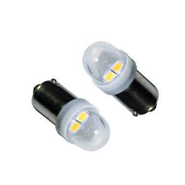 Imagem de PA Lâmpada de LED 10 pçs #1893 #44 #47 #756 #1847 BA9S 2SMD LED baioneta pinball máquina lâmpada branca - 6,3V