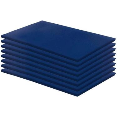 Imagem de Kit 8 Colchonetes Gin stica 100x60x3 D28 Azul Rg Colch es