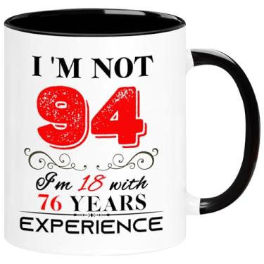 Imagem de Caneca de aniversário de 94 anos 1930 para mulheres e homens, presentes de aniversário de 94 anos para mãe, pai, avó, avô, esposa, marido, tio, tia, irmã, melhores amigos, colegas de trabalho, ela,