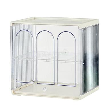 Imagem de Organizador de armazenamento de copos, suporte de armazenamento de garrafa de água transparente, caixa de armário para cozinha e escritório (Melk wit)