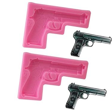 Imagem de Moldes de silicone para pistola Moldes de silicone para doces DIY moldes de fondant de chocolate para fazer açúcar, bolo, sobremesas (pacote com 2)