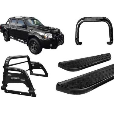 Imagem de Kit Quebra Mato Santo Antonio H3 Estribo Frontier 2007 Preto - HOZZ