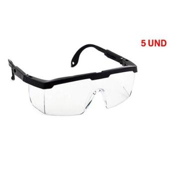 Imagem de Kit 5 und Oculos De Protecao Epi Segurança Incolor - RJ