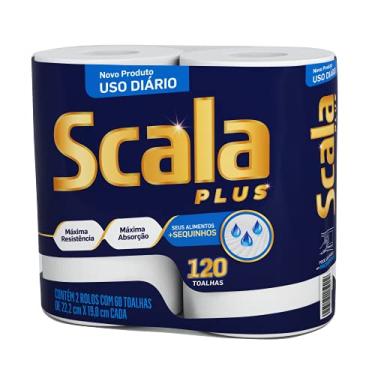 Imagem de Scala Plus Papel Toalha, 120 Toalhas (2 Rolos de 60 Toalhas Cada)
