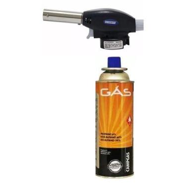 Imagem de Maçarico Culinário MA-0054 Preto Multiuso Ferimte + 1 gás butano Nauti