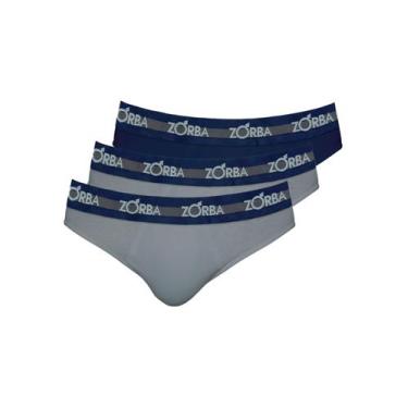 Imagem de Kit com 3 Cuecas Slip Zorba 0764 Colorido, Azul marinho, GG