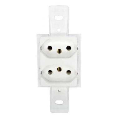 Imagem de Tomada Dupla 2P+T 250V~ Klin WEG, 10A, Branco