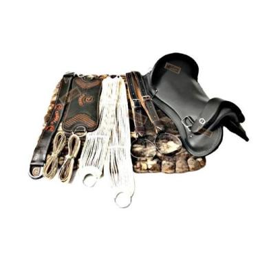 Imagem de Sela freio de ouro com MANTA LÃ Laço Comprido CAVALO - SELARIA SERRANO