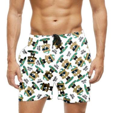Imagem de Short Praia Shorts Banho Bermuda Verão Lets Go Surfing Urso 1403 - SMO