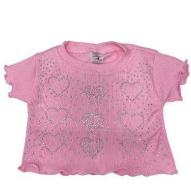 Imagem de Blusa Magic Sky Kids Infantil Manga Curta Básica Com Strass Feminina-Feminino