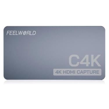 Imagem de FEEWORLD Captura de vídeo C4K 4K HDMI 60Hz entrada e saída USB-C Plug and Play para streaming de videoconferência de jogos 240FPS alta taxa de atualização VRR taxa de atualização variável