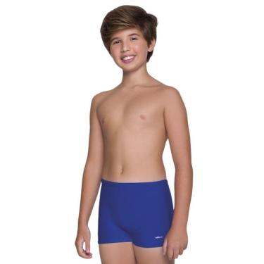 Imagem de Sunga Selene Boxer Básica Juvenil - Azul e Preto 10-Unissex