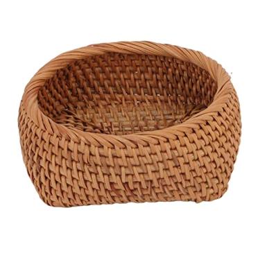 Imagem de Organizador de Vime, Cesta de Armazenamento Simples de Vime, Cesta de Cesto de Rattan de Rattan, Obra Fina, Requintada para