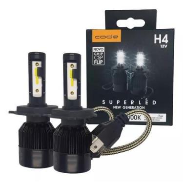 Imagem de Lampada automotiva led chip csp 12v 8000k h4 code - Tech One