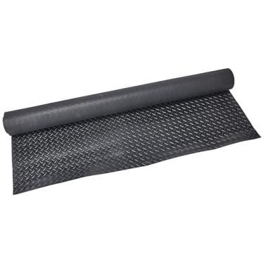 Imagem de Rubber-Cal Rolos de piso de borracha com placa de diamante - 3 mm x 4 pés x 3 pés - preto