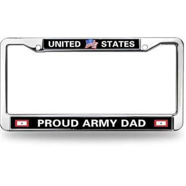 Imagem de Moldura de placa de licença Proud Army Dad Military US Army Pride Easy Installation License Plate Frame US Army