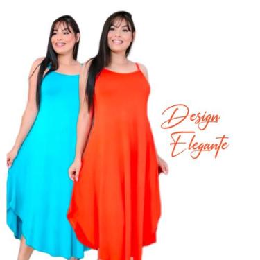 Imagem de Vestido De Alças Tecido Malha Moda Praia Soltinho Elegante - Wild, Pre