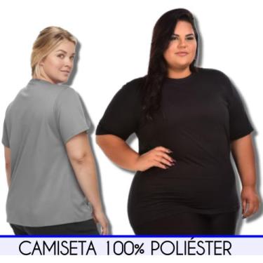 Imagem de Camiseta Plus Size 100% Poliéster Feminina Academia - Wild, Rosa, G4