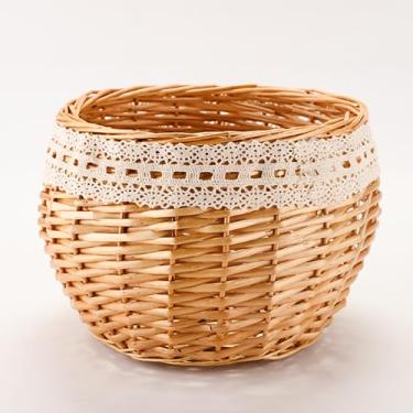 Imagem de Cesta redonda para ovos, cesta de coleção de ovos, armazenamento para jardim e casa de fazenda
