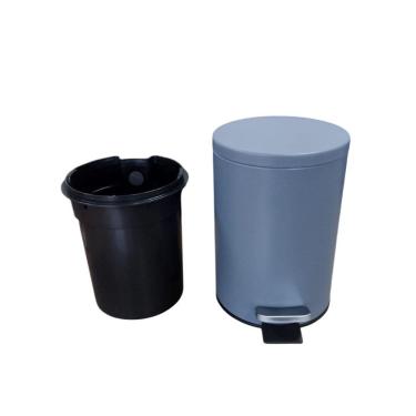 Imagem de Lixeira Redonda com Pedal Multiuso Aço 3 litros Cozinha Banheiro Escritorio