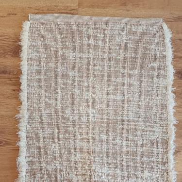 Imagem de Tapete Passadeira Algodão Cru Caramelo Peludo Quarto 55 x 150