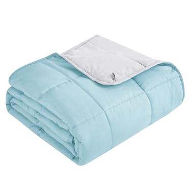Imagem de Topcee Cobertor pesado (9 kg 203 x 221 cm King Size) Cobertor pesado macio para dormir, aplique no corpo de 86 a 95 kg, cobertor grosso respirável com contas de vidro, fácil de cuidar
