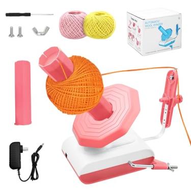 Imagem de Mesenymm Enrolador de fios, enrolador de bolas de fio elétrico para crochê, enrolador de bolo de fio compacto para crochê, bolo de fio com baixo ruído, giratório de fios, ajudante ideal para amantes