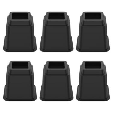 Imagem de Pacote com 6 peças de elevação para móveis de cama, elevadores de cama resistentes de 15 cm, 6 peças podem suportar mais de 500 kg, levantador de móveis para cama, sofá, armário, mesa, design