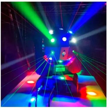 Imagem de Magic Ball Moving Beam Laser Strobo 16 Led 3w Rgbw Dmx Festa - AD LIGH