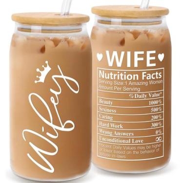 Imagem de Copo de lata de vidro Zutcogo 470ml com tampa e canudos