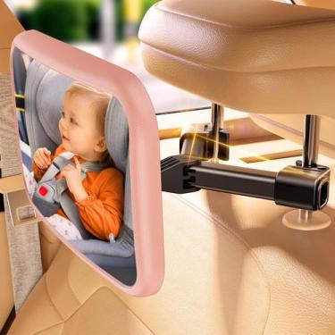 Imagem de Espelho de carro para bebê TAZENI, clipe de gancho traseiro, rosa